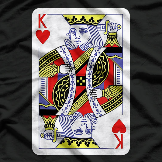 King Of Hearts Playing Cards Halloween Spooky Gambler Costume T-Shirt