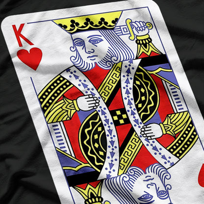 King Of Hearts Playing Cards Halloween Spooky Gambler Costume T-Shirt