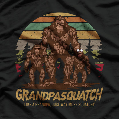 Grandpa Squatch Like A Grandpa Just Way More Squatchy Retro T-Shirt