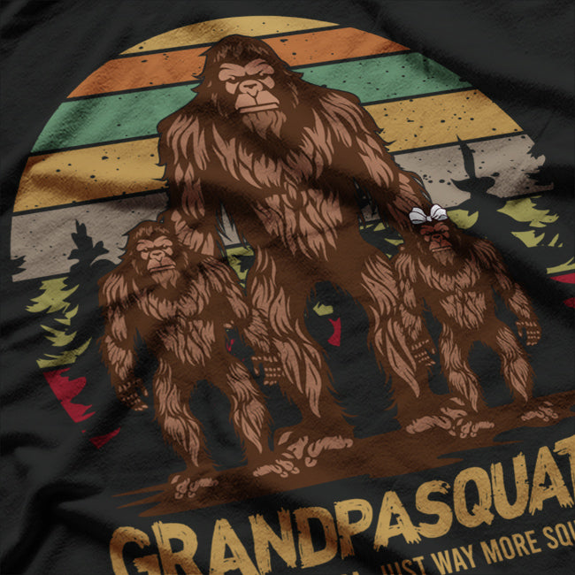 Grandpa Squatch Like A Grandpa Just Way More Squatchy Retro T-Shirt