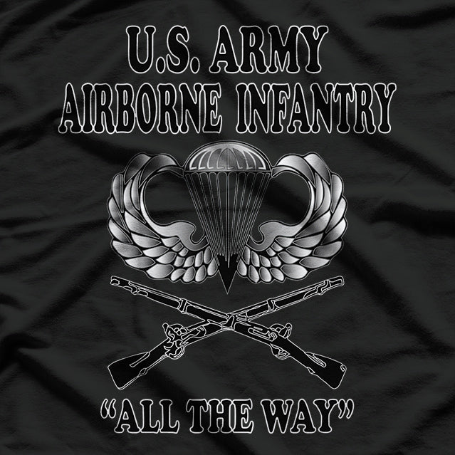 U.S. Army Airborne Infantry Military Veteran Patriot T-Shirt