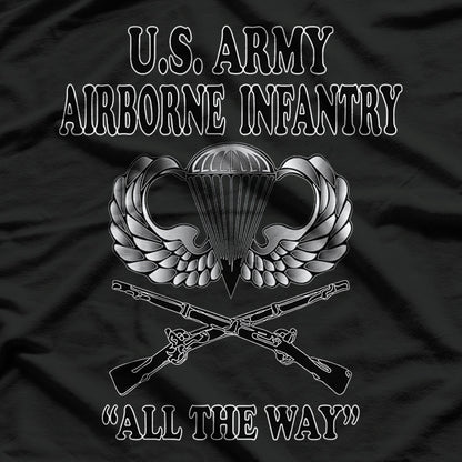 U.S. Army Airborne Infantry Military Veteran Patriot T-Shirt