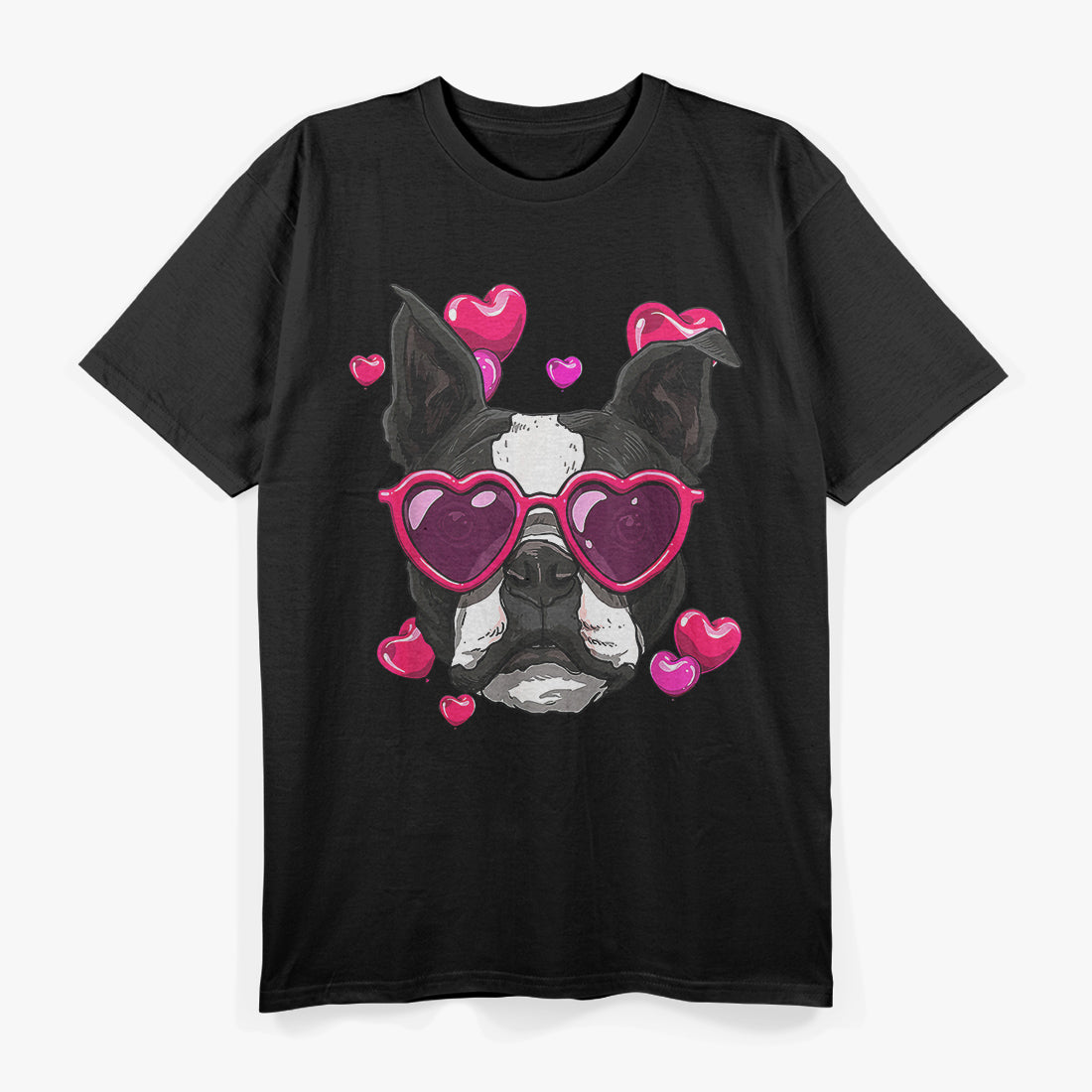 Boston Terrier Valentine - Love with a Paw-some Twist T-Shirt