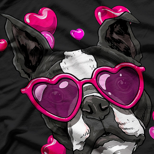 Boston Terrier Valentine - Love with a Paw-some Twist T-Shirt