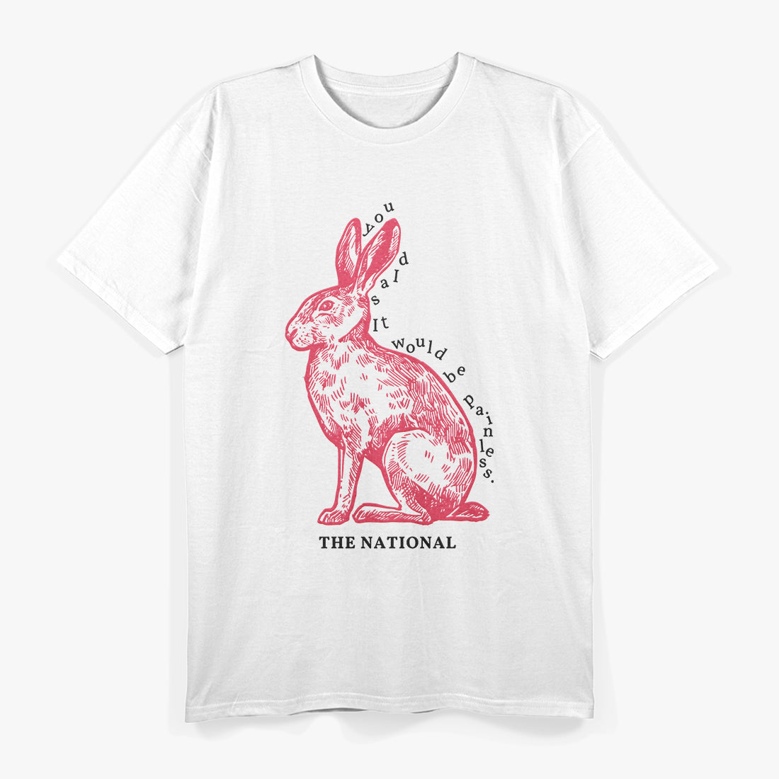 Cute Pink Rabbit Adorable Animal Lover Design T-Shirt