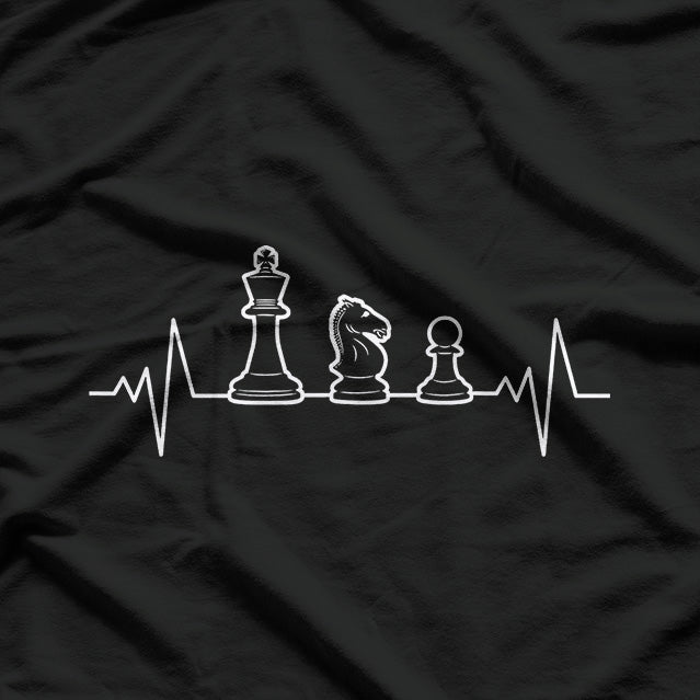 Chess Heartbeat: Master Mind Strategy T-Shirt