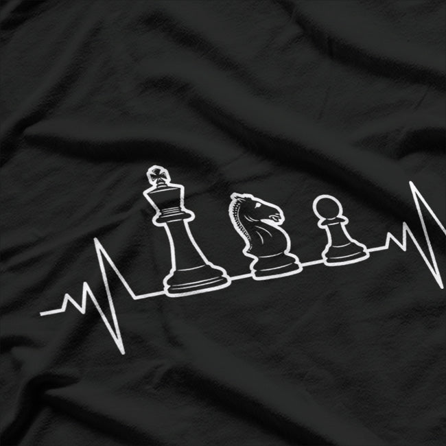 Chess Heartbeat: Master Mind Strategy T-Shirt