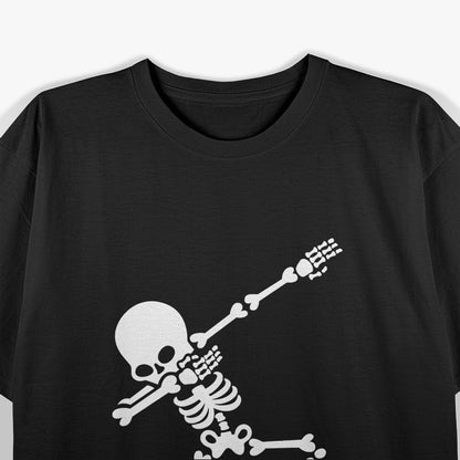 Dabbing Skeleton with Soccer Ball: Fun Sports T-Shirt