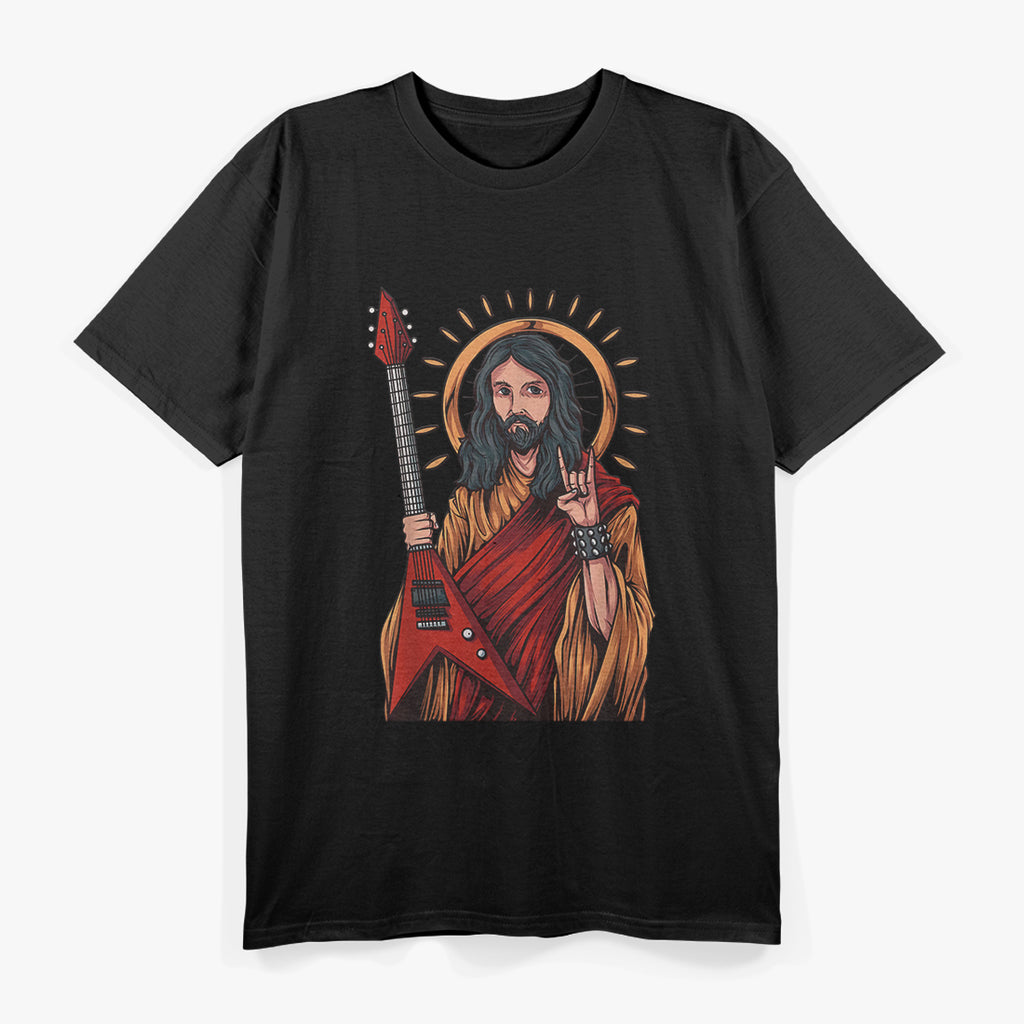 Jesus Shredding: Heavy Metal Guitar T-Shirt