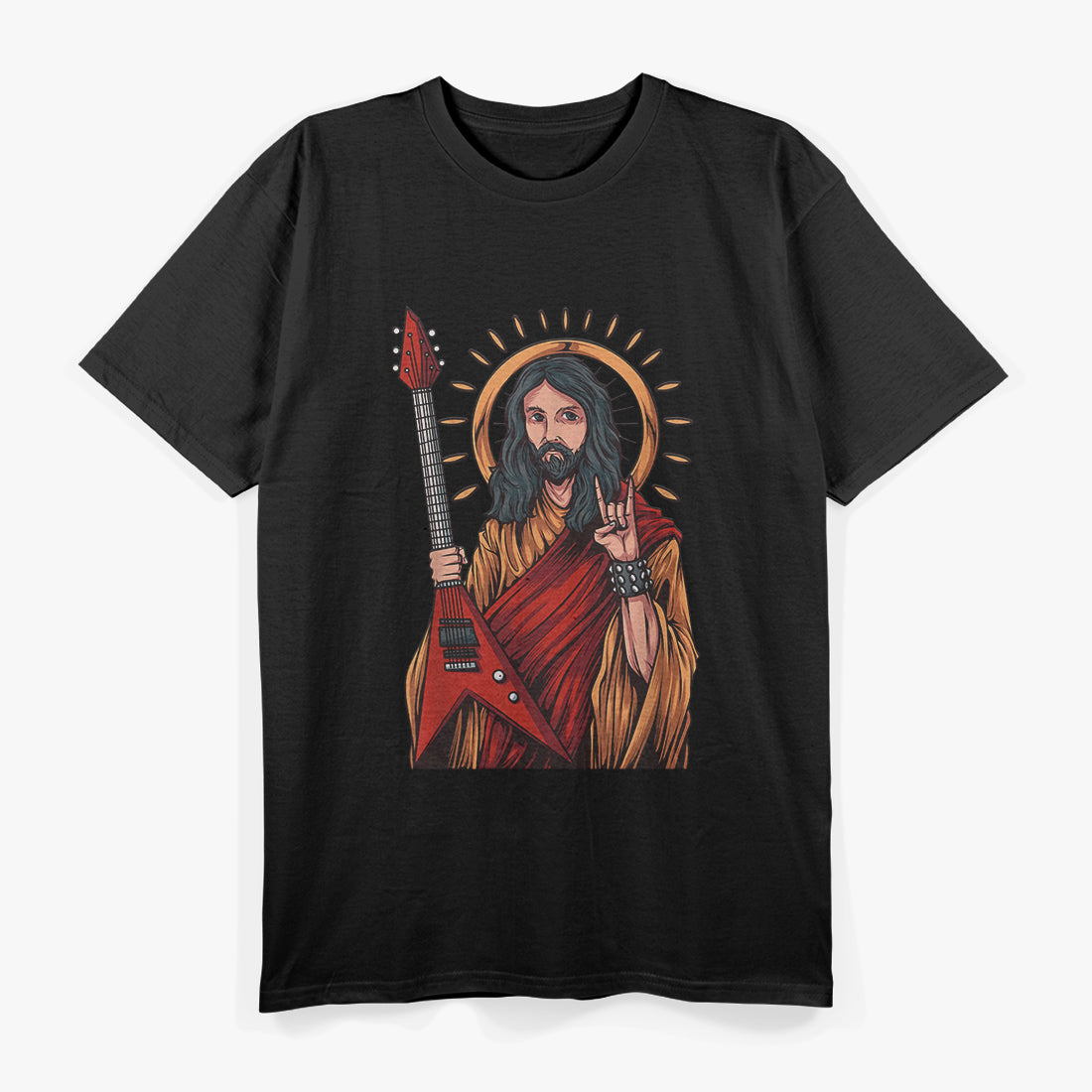 Jesus Shredding: Heavy Metal Guitar T-Shirt