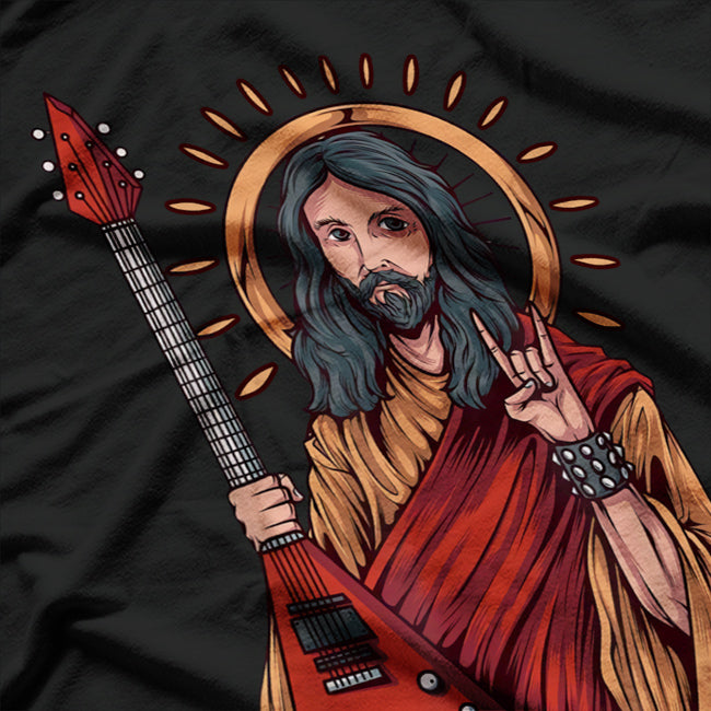 Jesus Shredding: Heavy Metal Guitar T-Shirt
