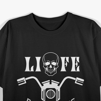 Life Behind Bars Funny Motorcycle Biker Cycling Handlebar Humor T-Shirt