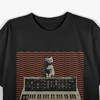 Analog Modular Synthesizer Cat Lover Music Producer Electronic T-Shirt