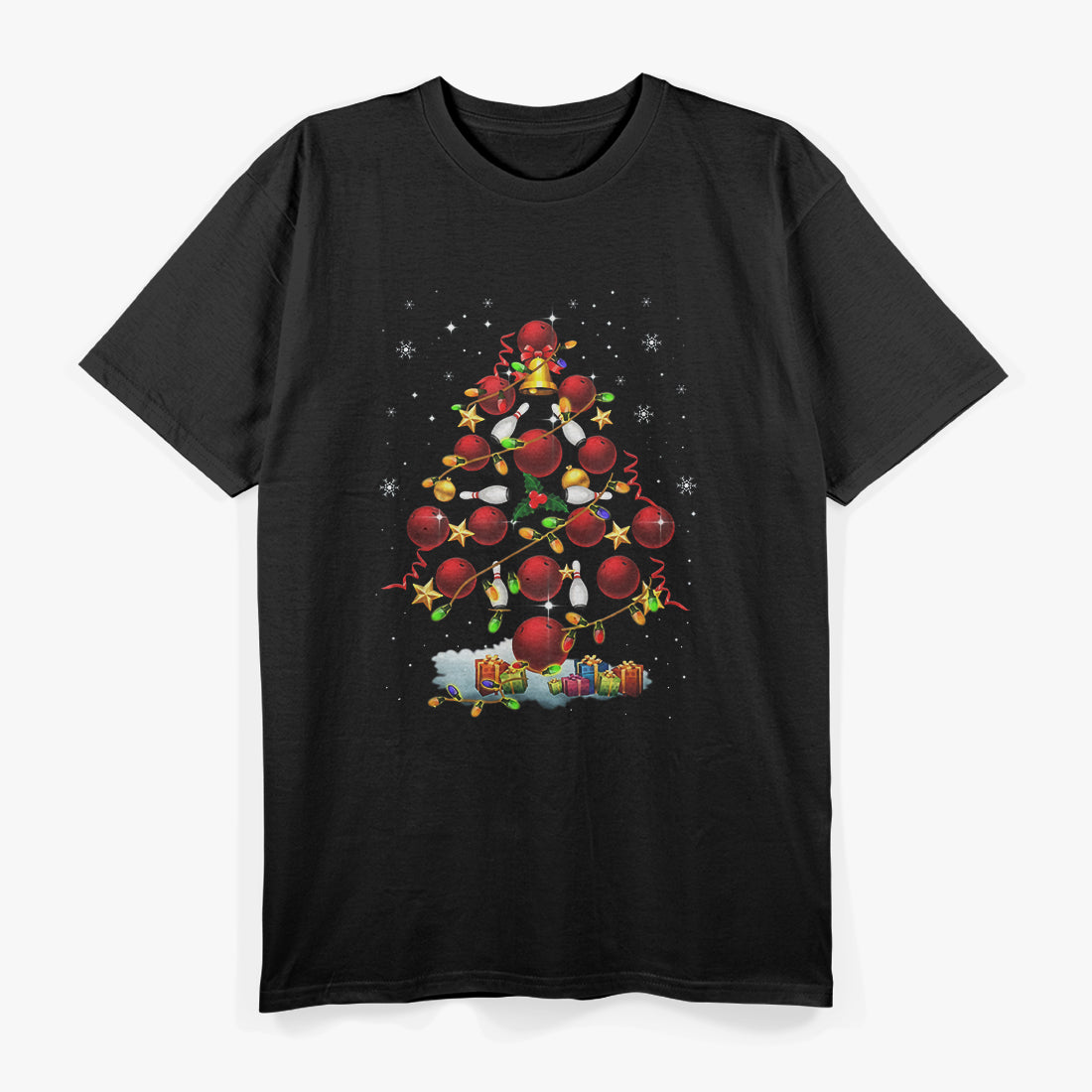 Bowling Christmas Tree Lights T-Shirt