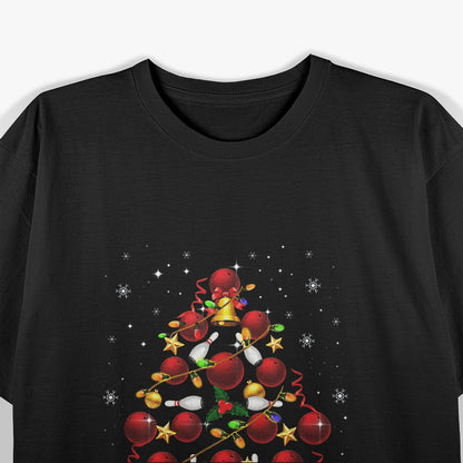 Bowling Christmas Tree Lights T-Shirt