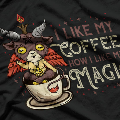 I Like My Coffee How I Like My Magic Creepy Baphomet T-Shirt