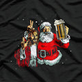 Santa and Jesus Funny Christmas Drinking Holiday T-Shirt
