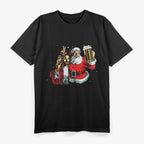 Santa and Jesus Funny Christmas Drinking Holiday T-Shirt