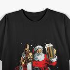 Santa and Jesus Funny Christmas Drinking Holiday T-Shirt