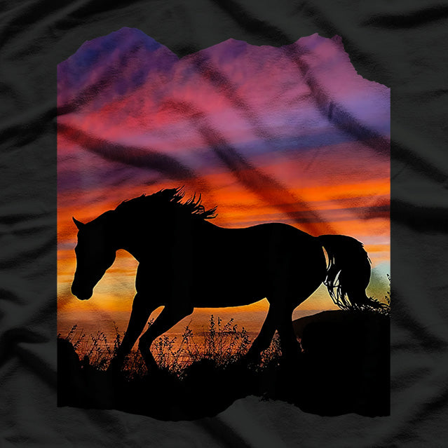 Arabian Majesty: Elegant Horse Silhouette T-Shirt