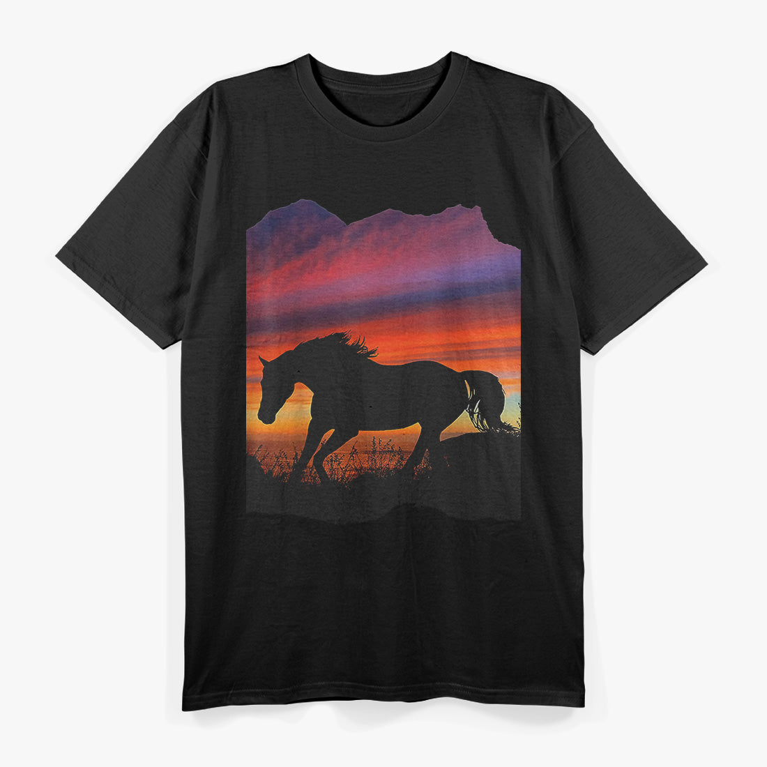 Arabian Majesty: Elegant Horse Silhouette T-Shirt