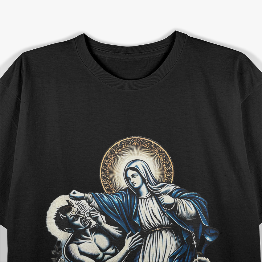 Hail Mary Full of Grace Punch the Devil in the Face Catholic T-Shirt