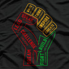 Inspiring Black Leaders, Power Fist Hand - Black History Month T-Shirt