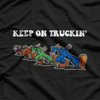 Keep On Truckin’ – Distressed Vintage Art Retro Truck Driver T-Shirt