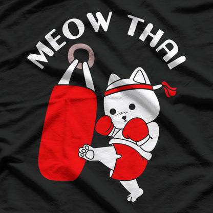 Muay Thai Cat – Meow Thai Funny Martial Arts Fighter T-Shirt