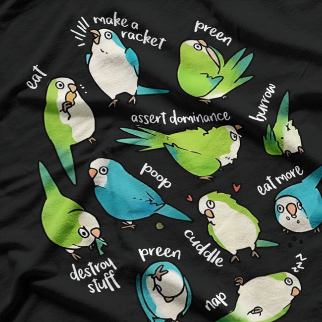 Quaker Parrot Daily To-Do List T-Shirt