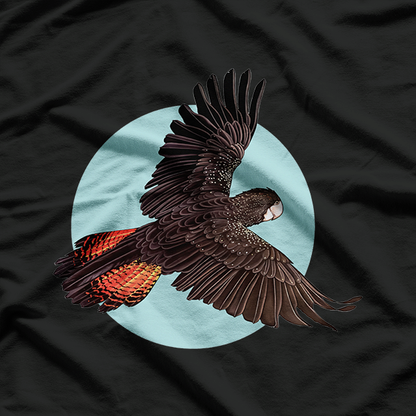 Red-Tailed Black Cockatoo Wildlife Art Bird Lover Graphic T-shirt