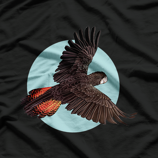 Red-Tailed Black Cockatoo Wildlife Art Bird Lover Graphic T-shirt
