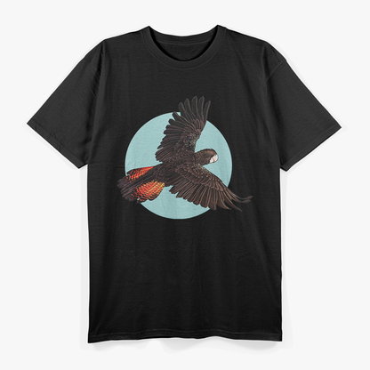 Red-Tailed Black Cockatoo Wildlife Art Bird Lover Graphic T-shirt