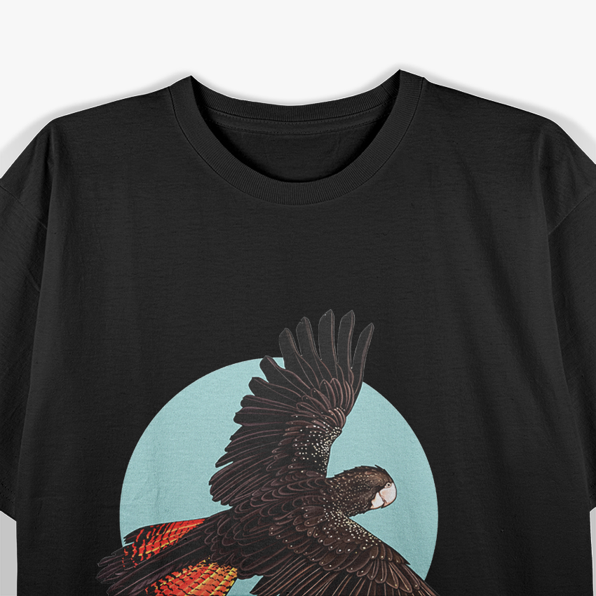 Red-Tailed Black Cockatoo Wildlife Art Bird Lover Graphic T-shirt