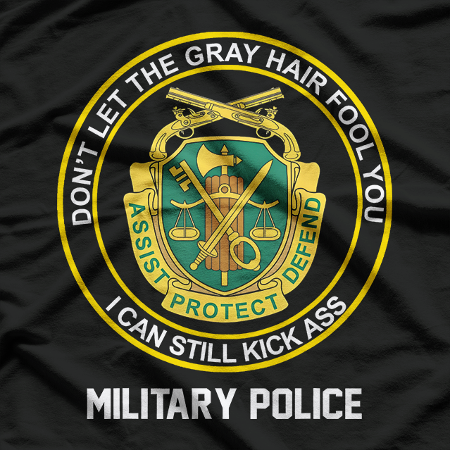 Retired Military Police Veteran Proud US Army MP Old Man T-Shirt