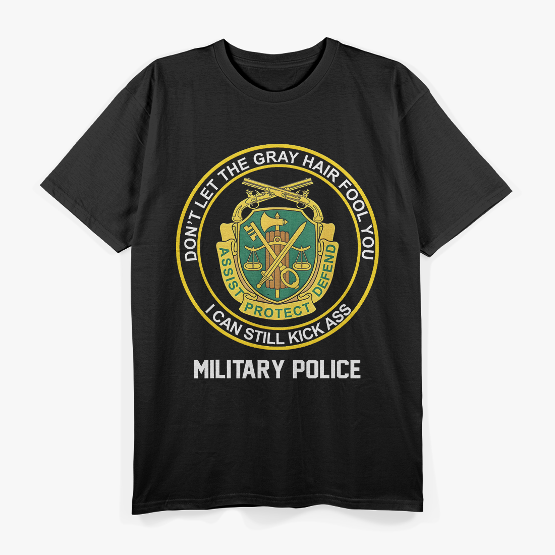 Retired Military Police Veteran Proud US Army MP Old Man T-Shirt