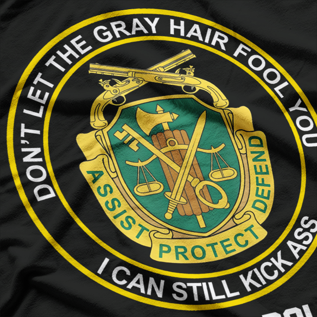 Retired Military Police Veteran Proud US Army MP Old Man T-Shirt