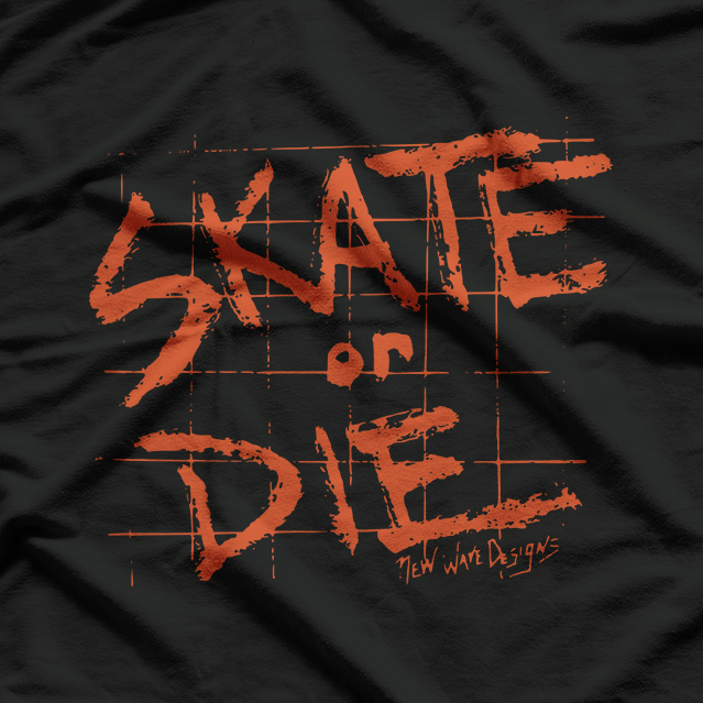 Classic Skateboarding – Retro Skate or Die Streetwear Artwork T-Shirt