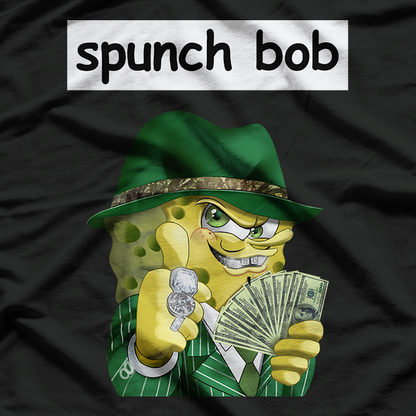 Funny Spunch Bob Meme – Gangster Cartoon Parody Graphic T-Shirt