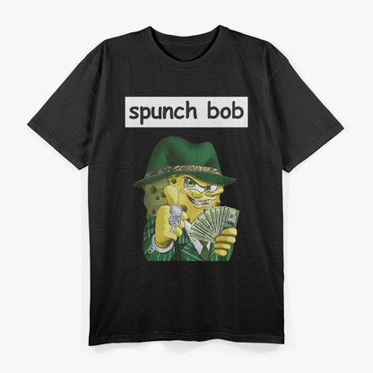 Funny Spunch Bob Meme – Gangster Cartoon Parody Graphic T-Shirt