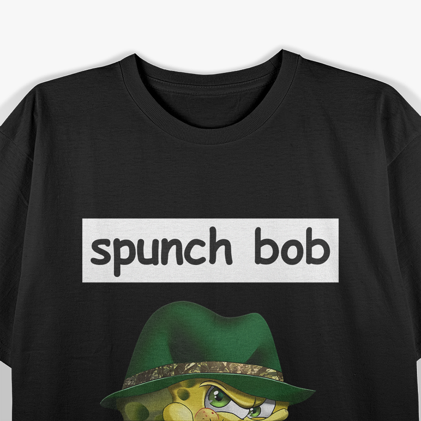 Funny Spunch Bob Meme – Gangster Cartoon Parody Graphic T-Shirt