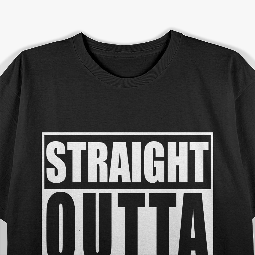 Straight Outta Somewhere Funny Retro Style Graphic T-Shirt