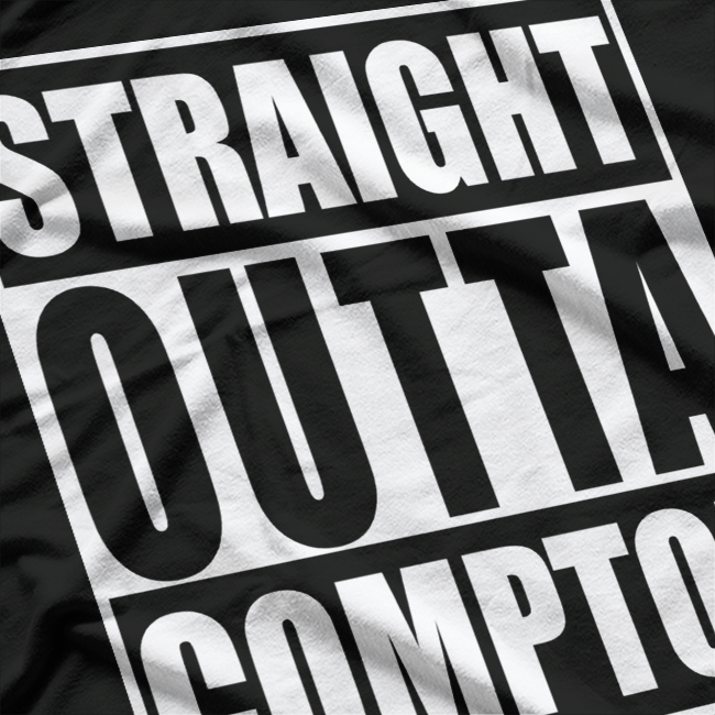 Straight Outta Somewhere Funny Retro Style Graphic T-Shirt