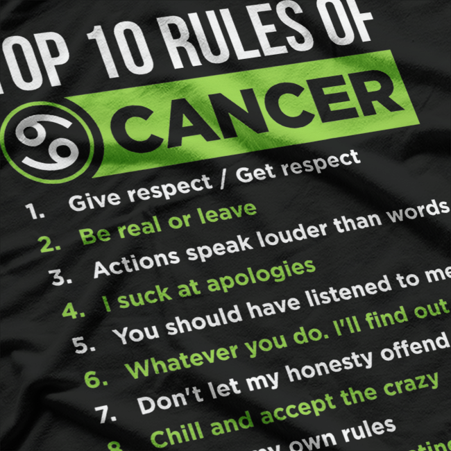 Cancer Zodiac Sign – Traits Horoscope Graphic T-Shirt