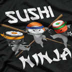 Funny Retro Sushi Ninja Samurai Japanese Food Lover Humor T-Shirt