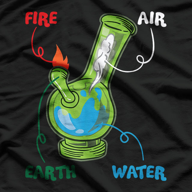 Bong Elements: Fire, Water, Earth, Air – THC Lovers’ T-Shirt