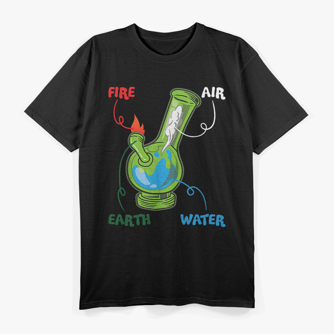 Bong Elements: Fire, Water, Earth, Air – THC Lovers’ T-Shirt