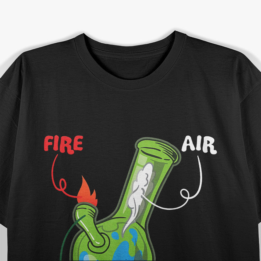 Bong Elements: Fire, Water, Earth, Air – THC Lovers’ T-Shirt