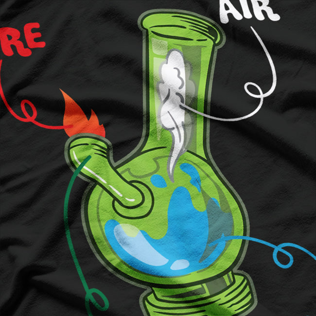 Bong Elements: Fire, Water, Earth, Air – THC Lovers’ T-Shirt