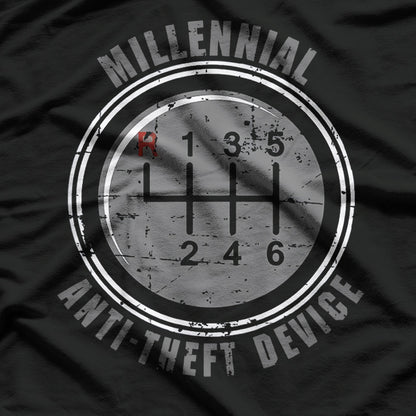 Manual Gearbox: Millennial Anti-Theft Device T-Shirt